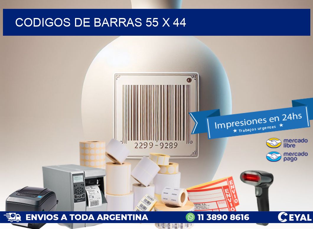 codigos de barras 55 x 44