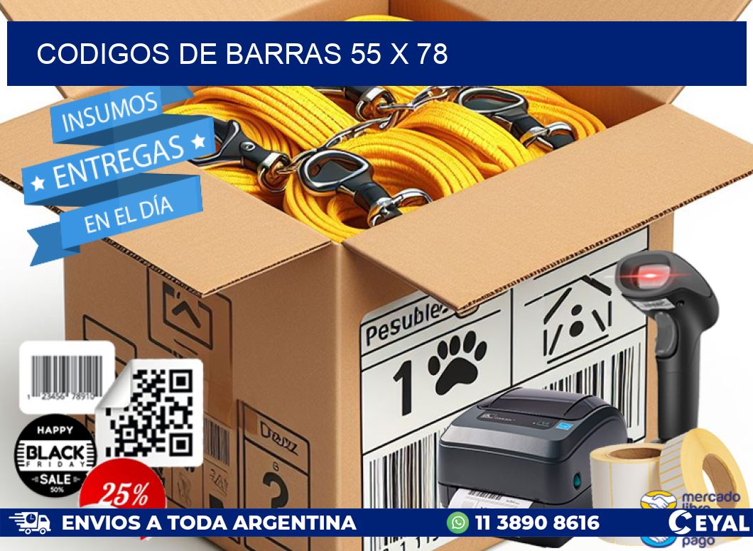 codigos de barras 55 x 78
