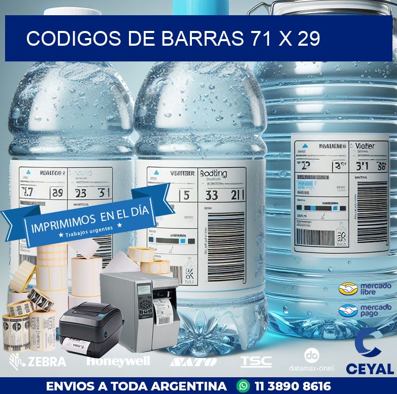 codigos de barras 71 x 29