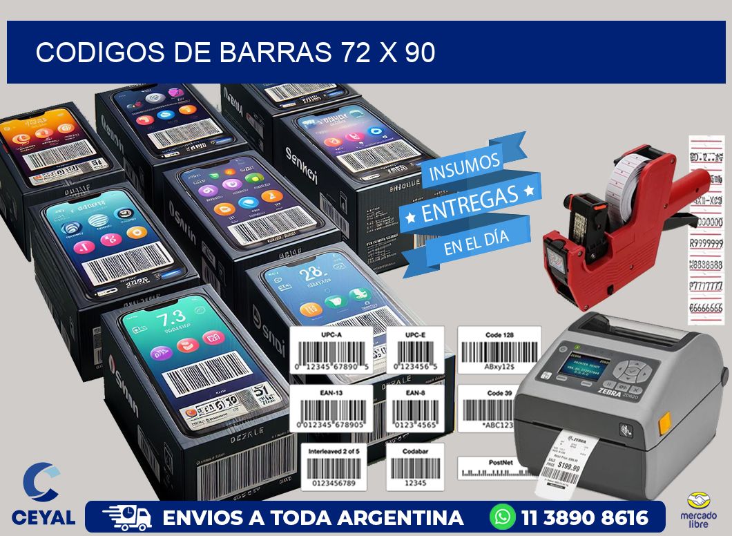 codigos de barras 72 x 90
