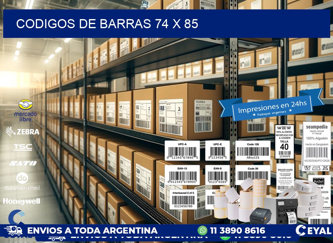 codigos de barras 74 x 85