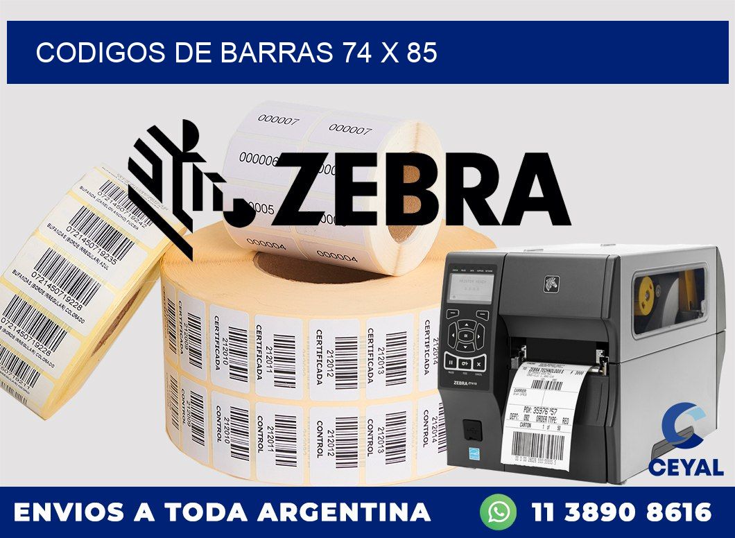 codigos de barras 74 x 85