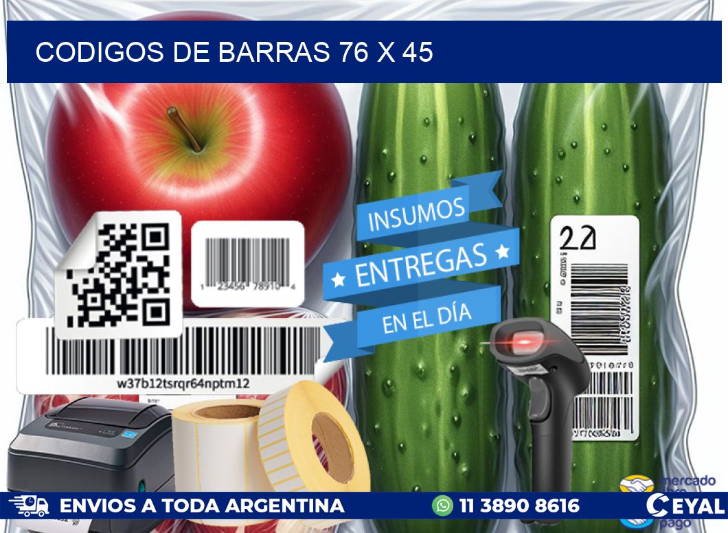 codigos de barras 76 x 45