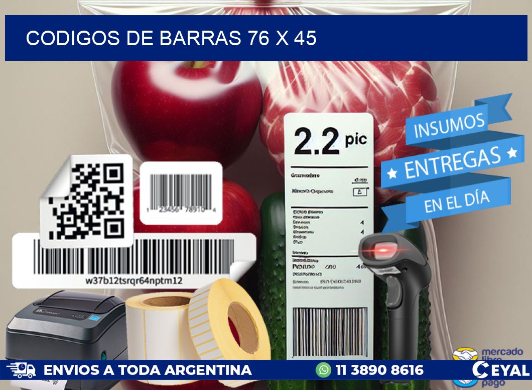 codigos de barras 76 x 45