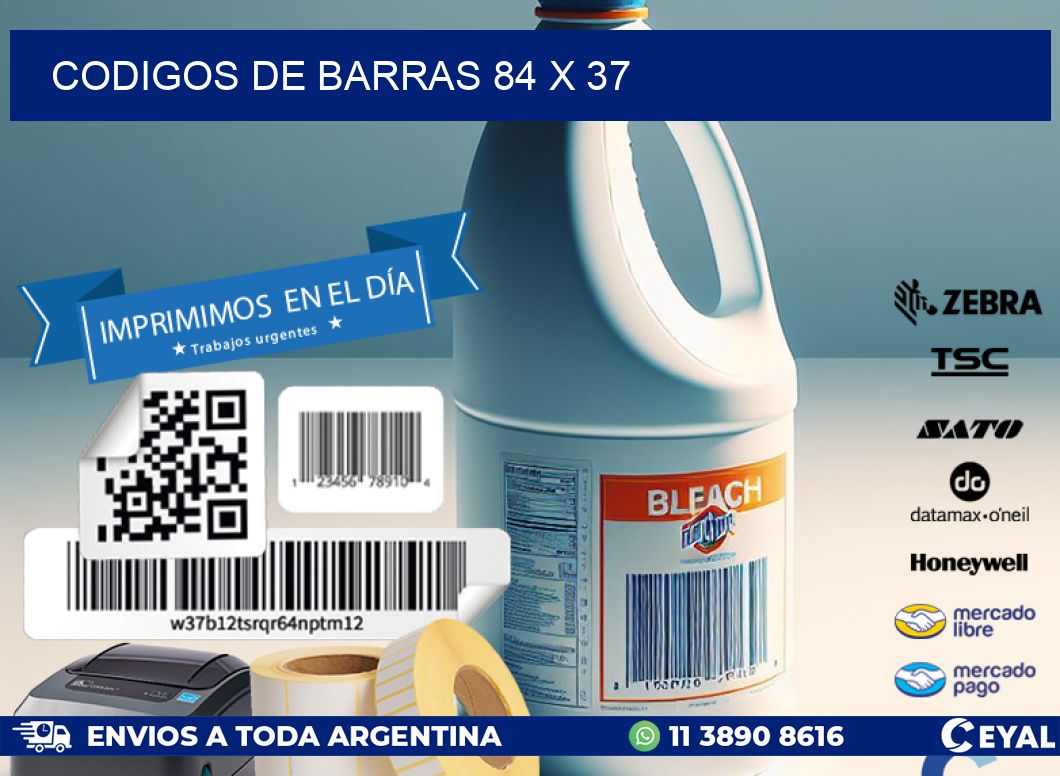 codigos de barras 84 x 37