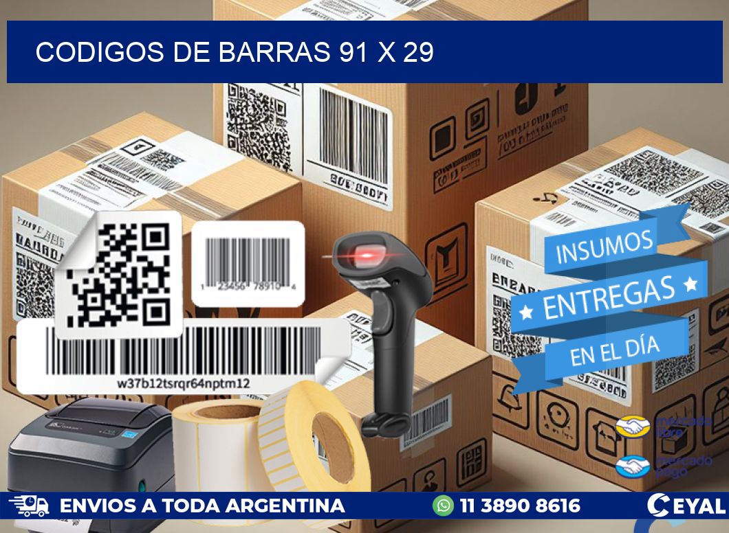codigos de barras 91 x 29