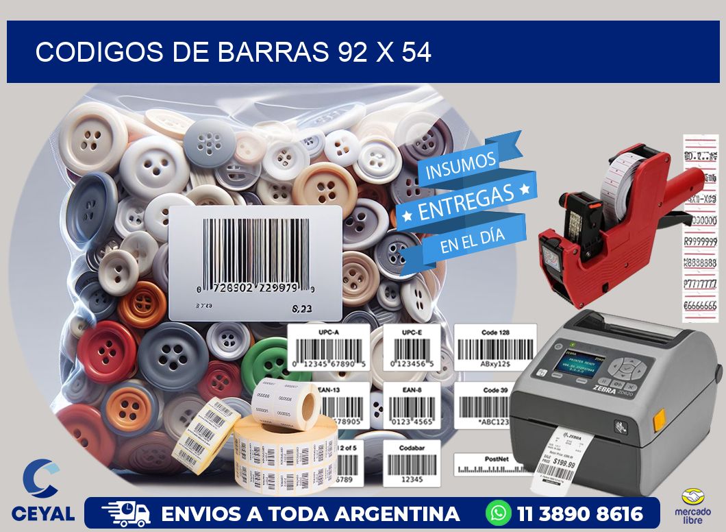 codigos de barras 92 x 54