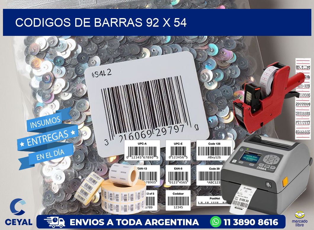 codigos de barras 92 x 54