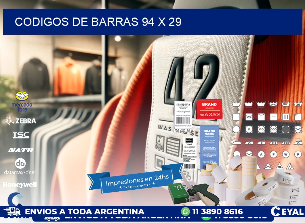 codigos de barras 94 x 29