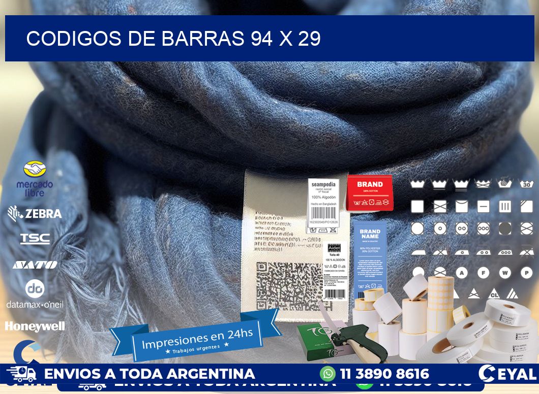 codigos de barras 94 x 29