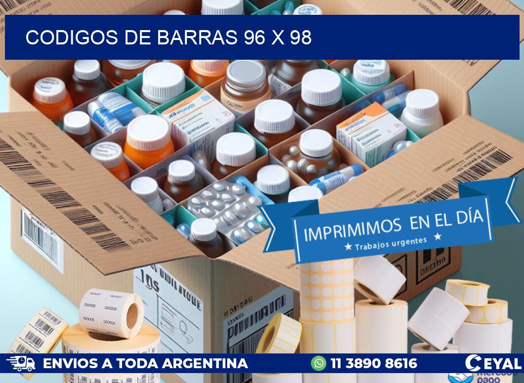 codigos de barras 96 x 98