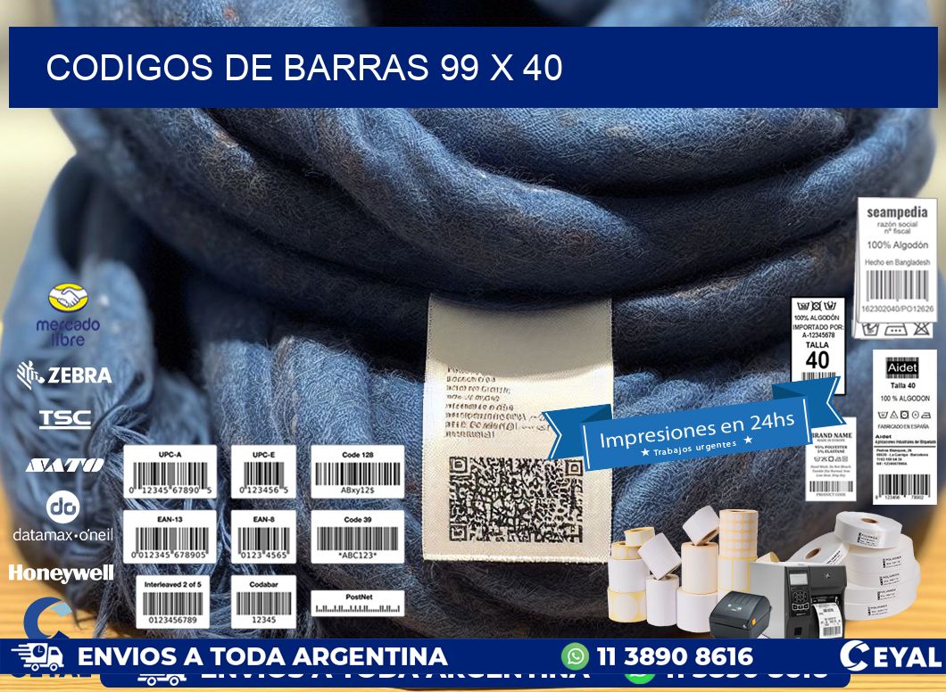 codigos de barras 99 x 40