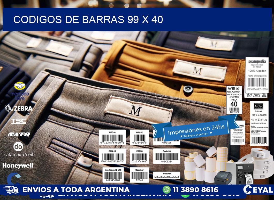 codigos de barras 99 x 40