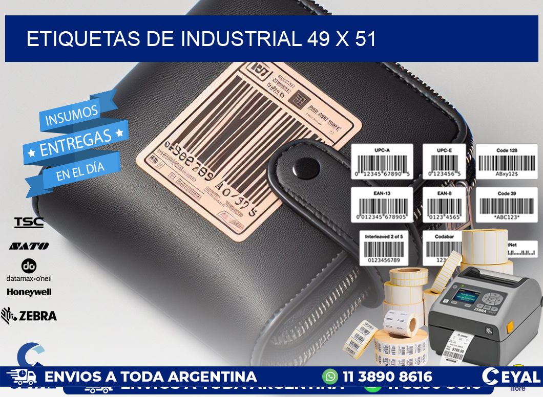 etiquetas de industrial 49 x 51
