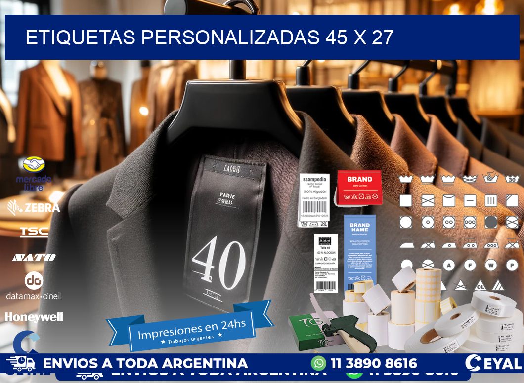 etiquetas personalizadas 45 x 27