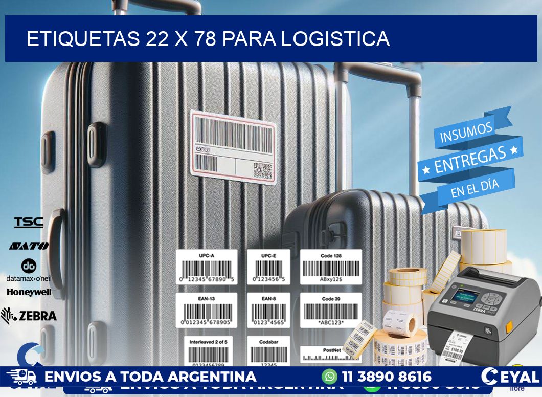 ETIQUETAS 22 x 78 PARA LOGISTICA