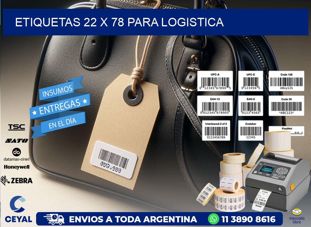 ETIQUETAS 22 x 78 PARA LOGISTICA