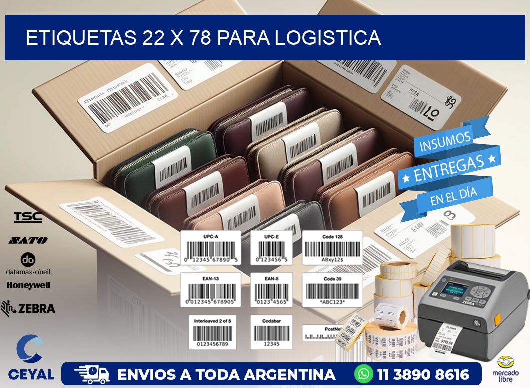 ETIQUETAS 22 x 78 PARA LOGISTICA