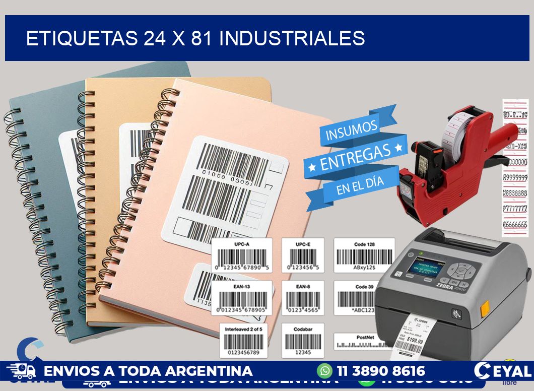 ETIQUETAS 24 x 81 INDUSTRIALES