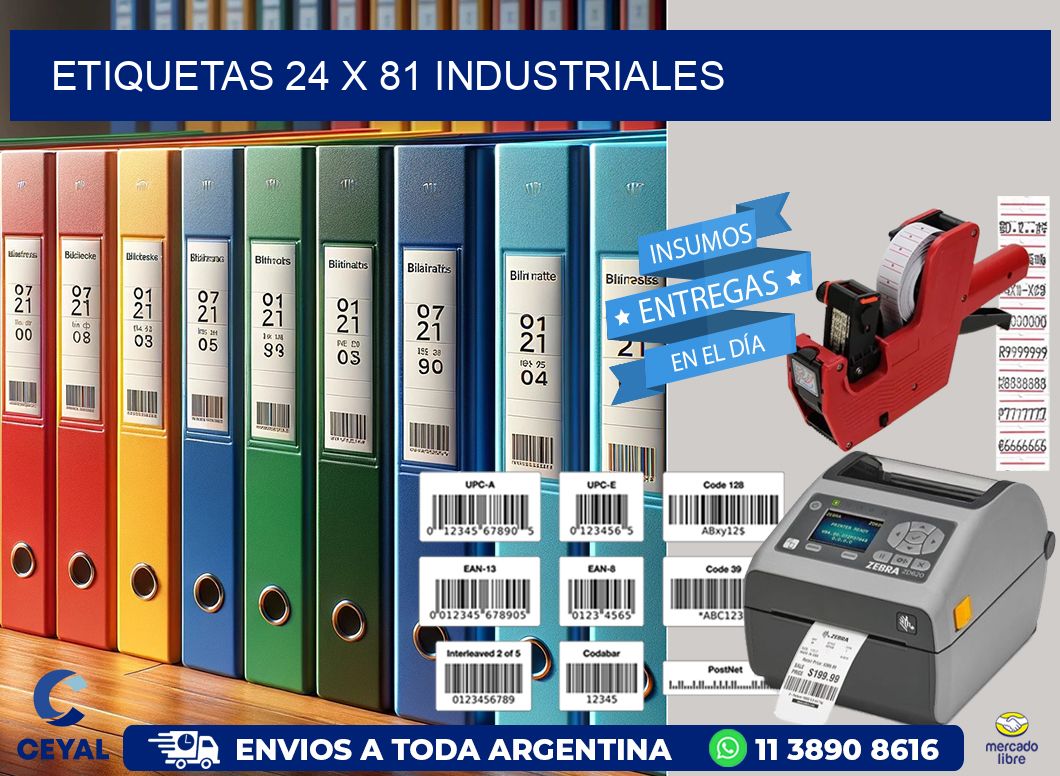 ETIQUETAS 24 x 81 INDUSTRIALES