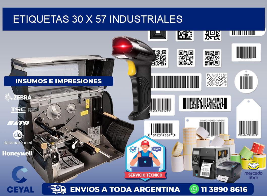 ETIQUETAS 30 x 57 INDUSTRIALES