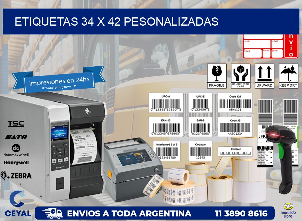 ETIQUETAS 34 x 42 PESONALIZADAS
