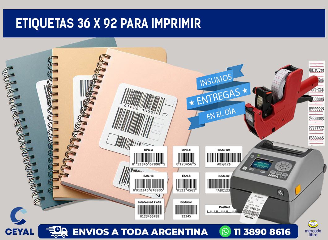 ETIQUETAS 36 x 92 PARA IMPRIMIR