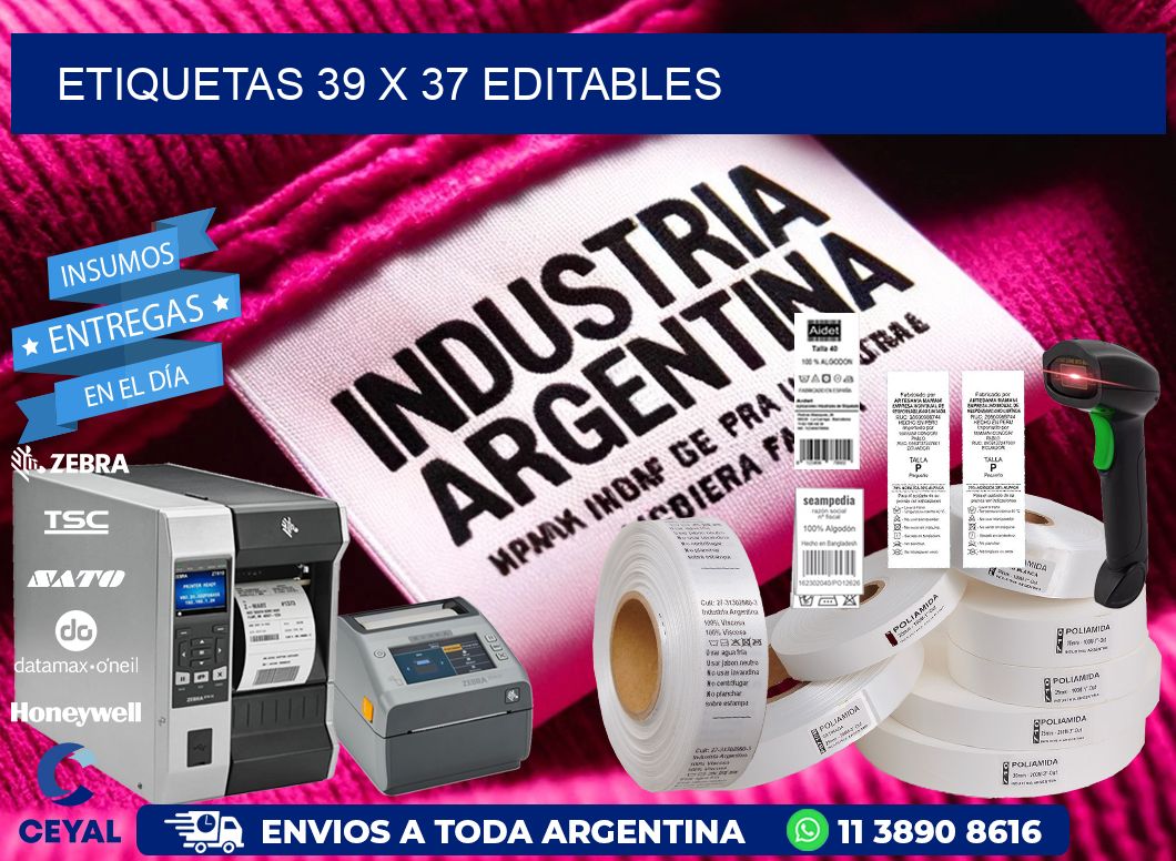 ETIQUETAS 39 x 37 EDITABLES
