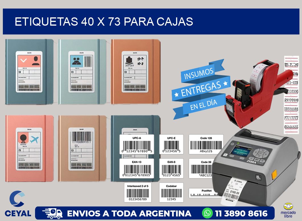 ETIQUETAS 40 x 73 PARA CAJAS