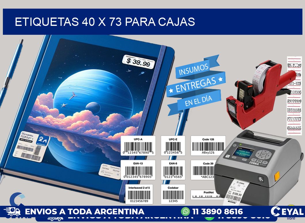 ETIQUETAS 40 x 73 PARA CAJAS
