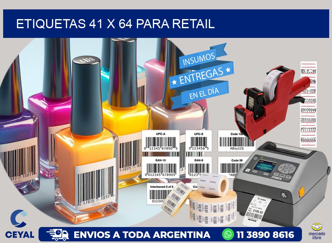 ETIQUETAS 41 x 64 PARA RETAIL