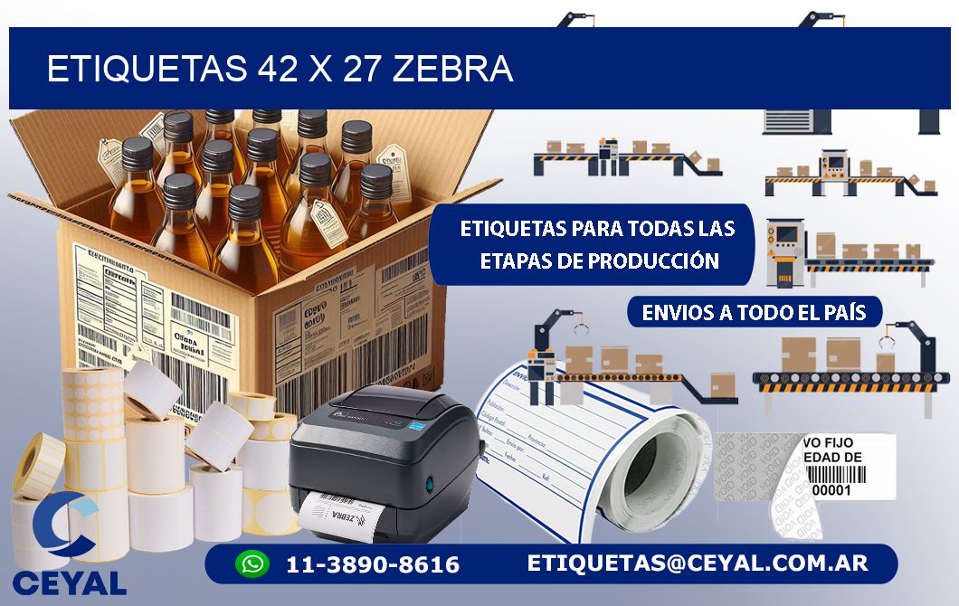 ETIQUETAS 42 x 27 ZEBRA