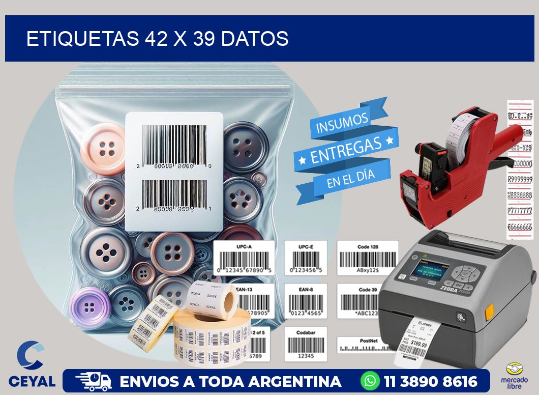 ETIQUETAS 42 x 39 DATOS