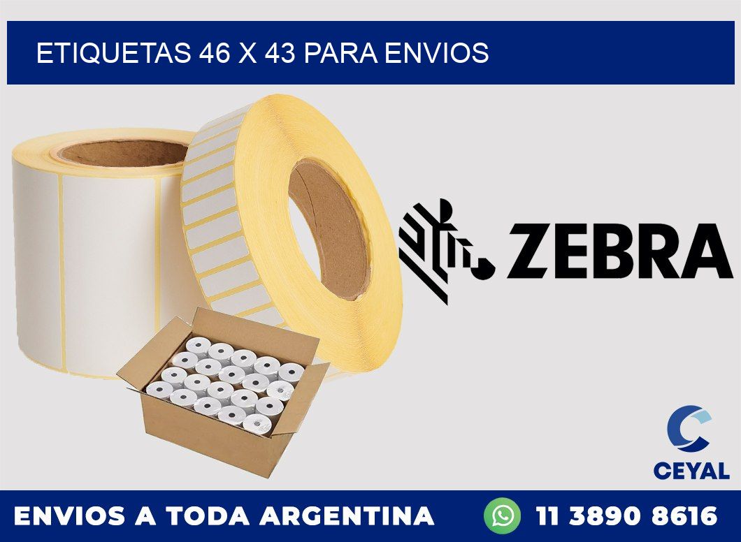ETIQUETAS 46 x 43 PARA ENVIOS
