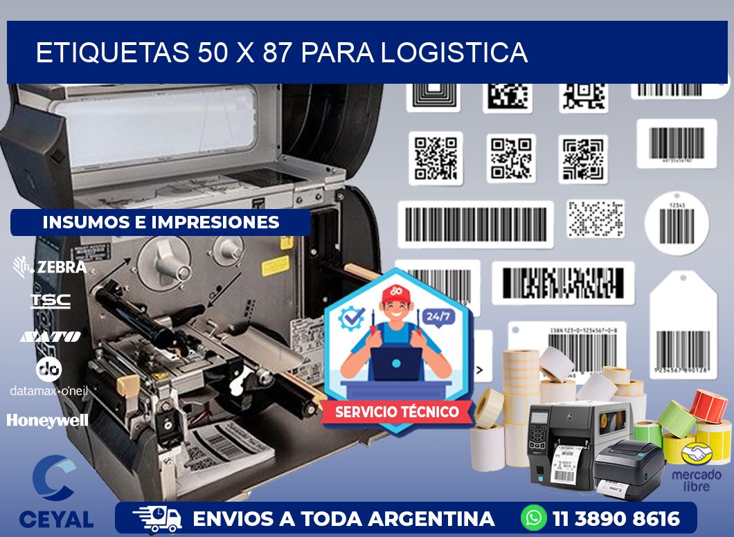 ETIQUETAS 50 x 87 PARA LOGISTICA