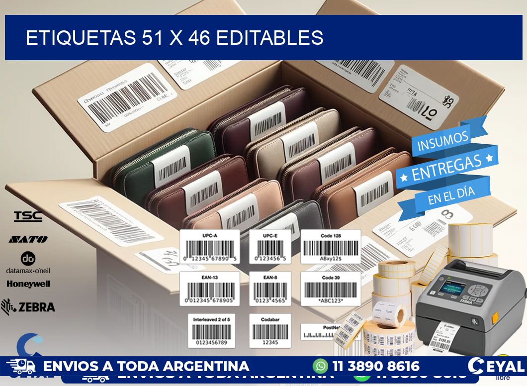 ETIQUETAS 51 x 46 EDITABLES