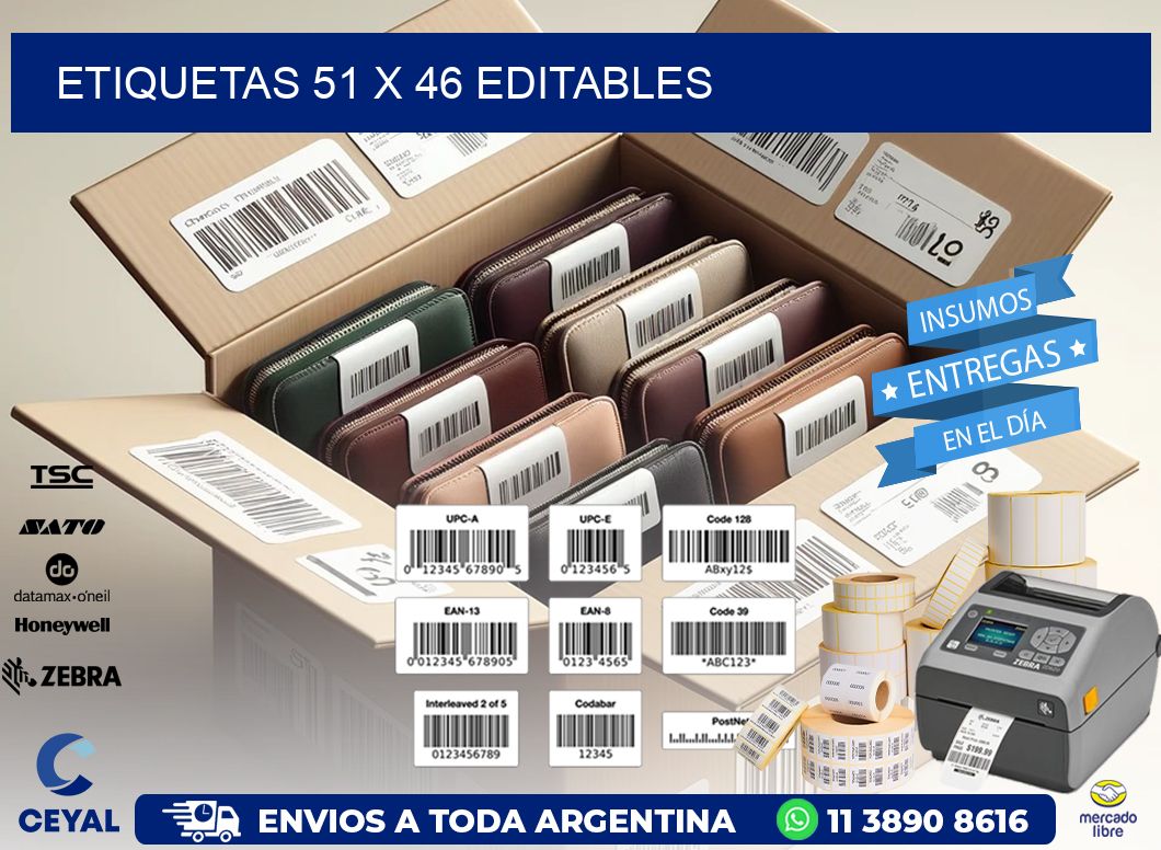 ETIQUETAS 51 x 46 EDITABLES