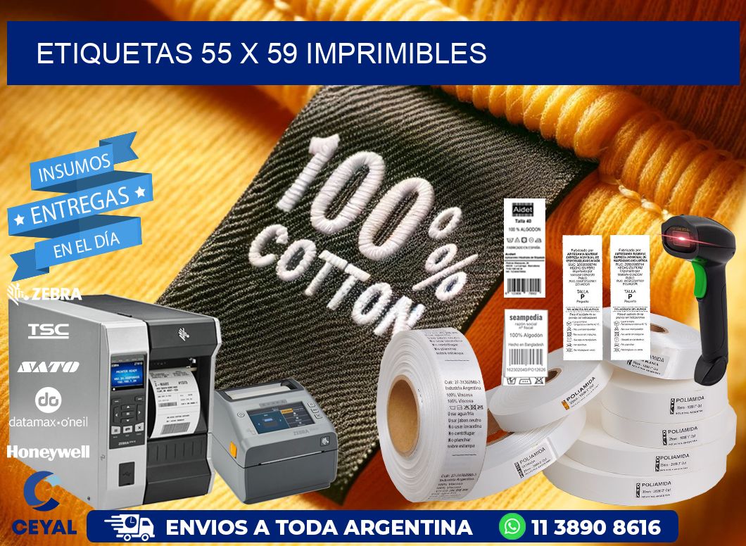 ETIQUETAS 55 x 59 IMPRIMIBLES