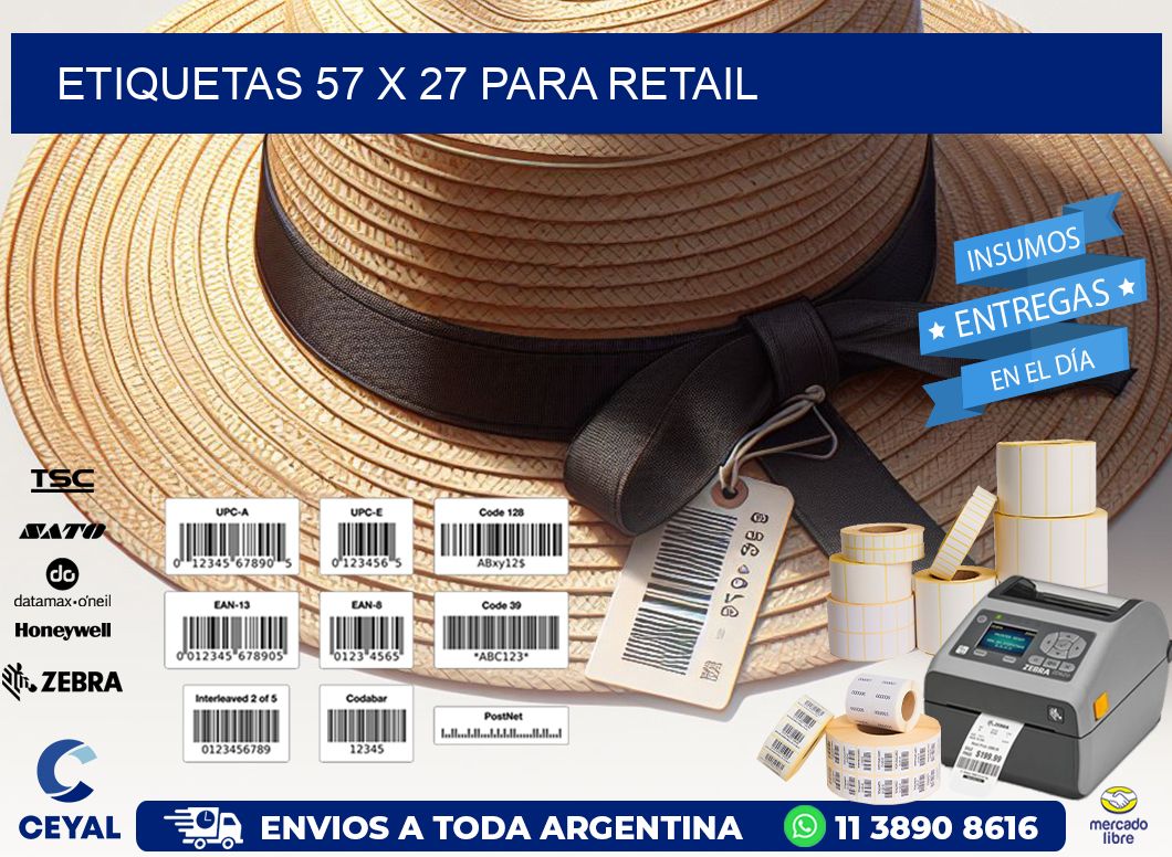 ETIQUETAS 57 x 27 PARA RETAIL