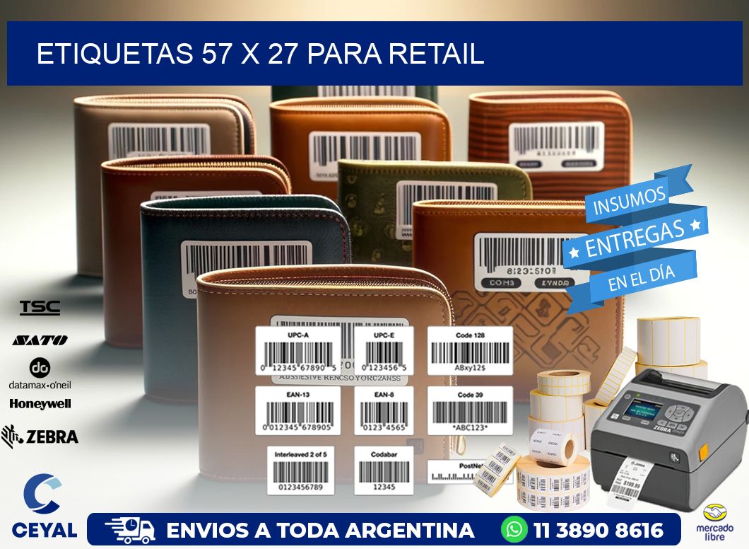 ETIQUETAS 57 x 27 PARA RETAIL