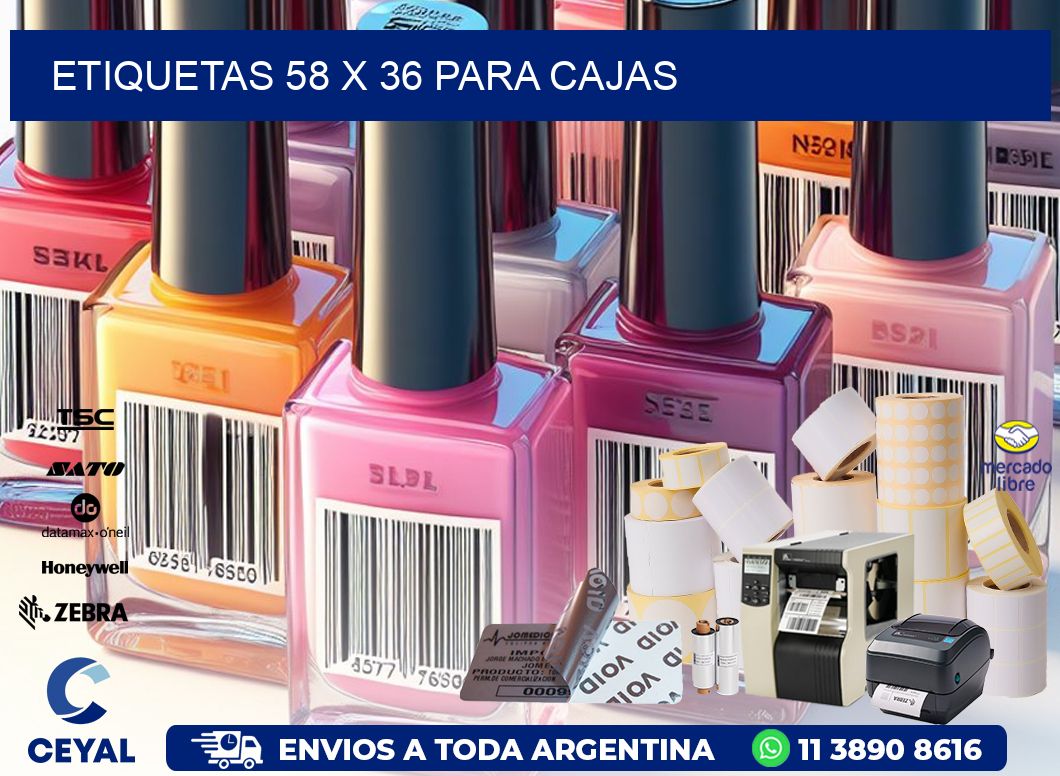 ETIQUETAS 58 x 36 PARA CAJAS