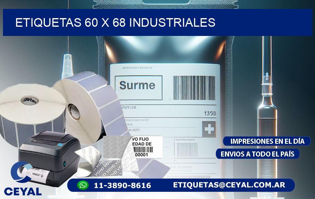 ETIQUETAS 60 x 68 INDUSTRIALES