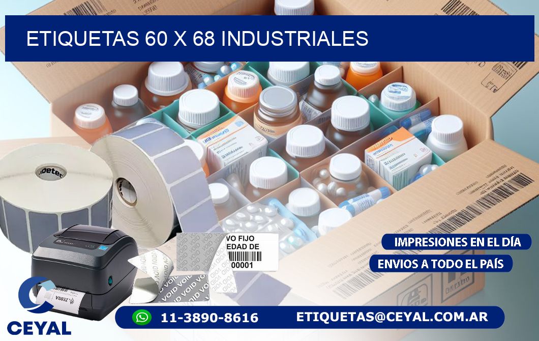 ETIQUETAS 60 x 68 INDUSTRIALES