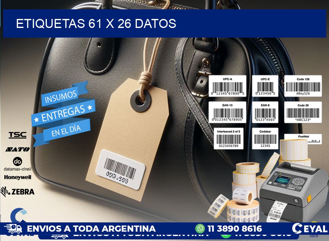 ETIQUETAS 61 x 26 DATOS