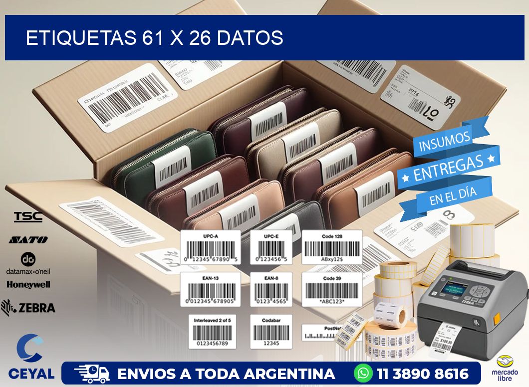ETIQUETAS 61 x 26 DATOS