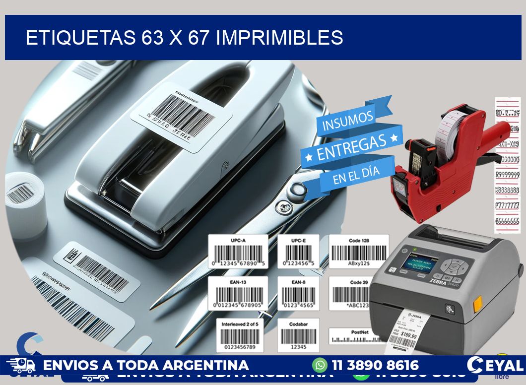 ETIQUETAS 63 x 67 IMPRIMIBLES