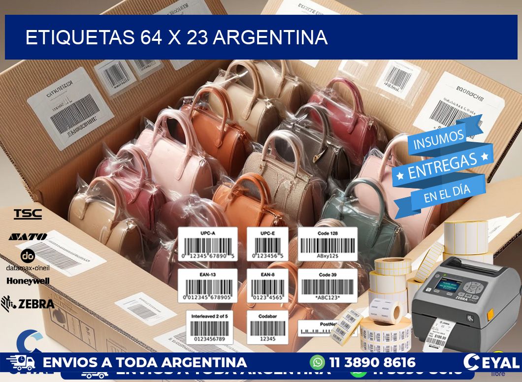 ETIQUETAS 64 x 23 ARGENTINA