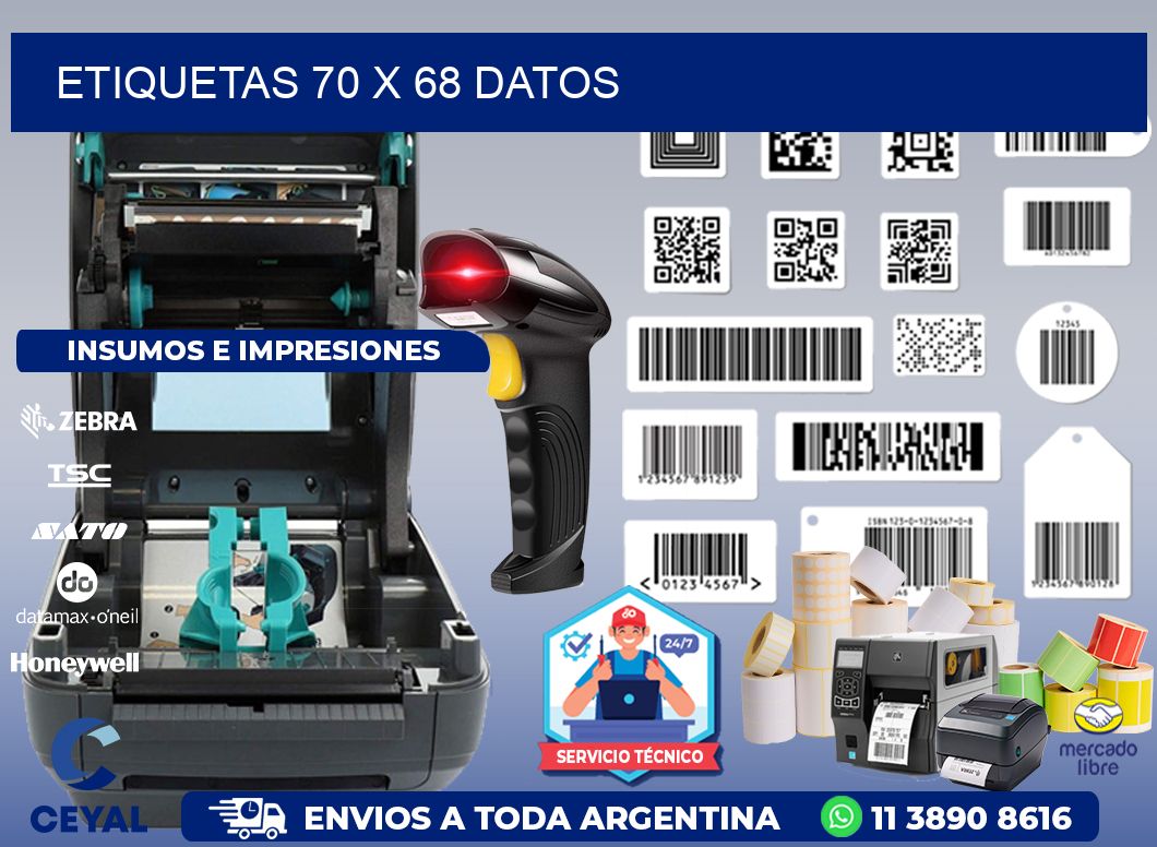 ETIQUETAS 70 x 68 DATOS