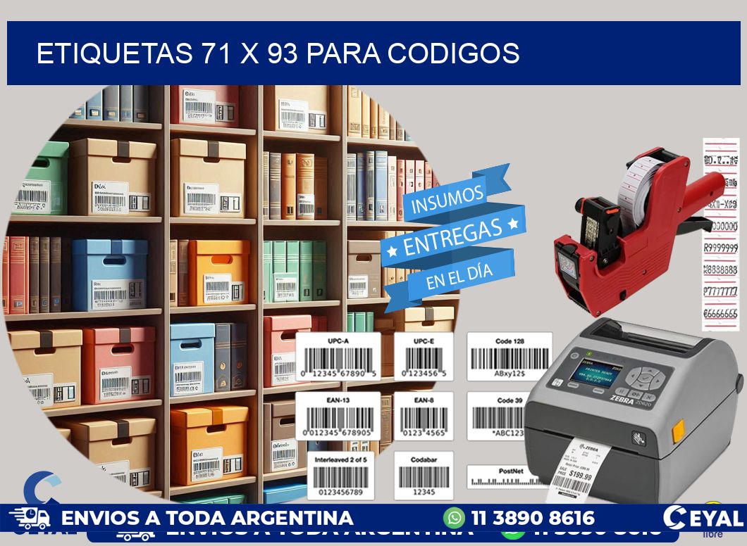 ETIQUETAS 71 x 93 PARA CODIGOS