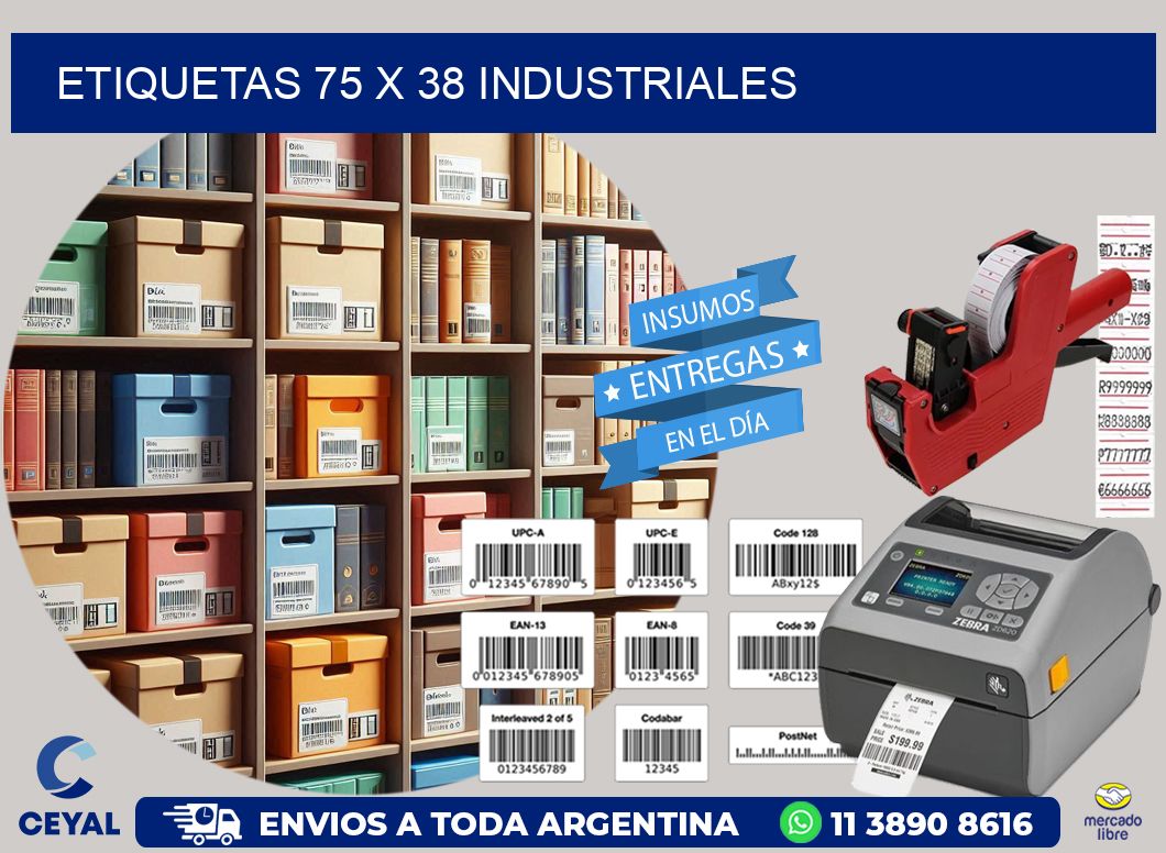 ETIQUETAS 75 x 38 INDUSTRIALES